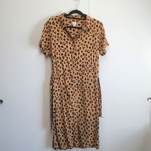 Belted Printed Dress